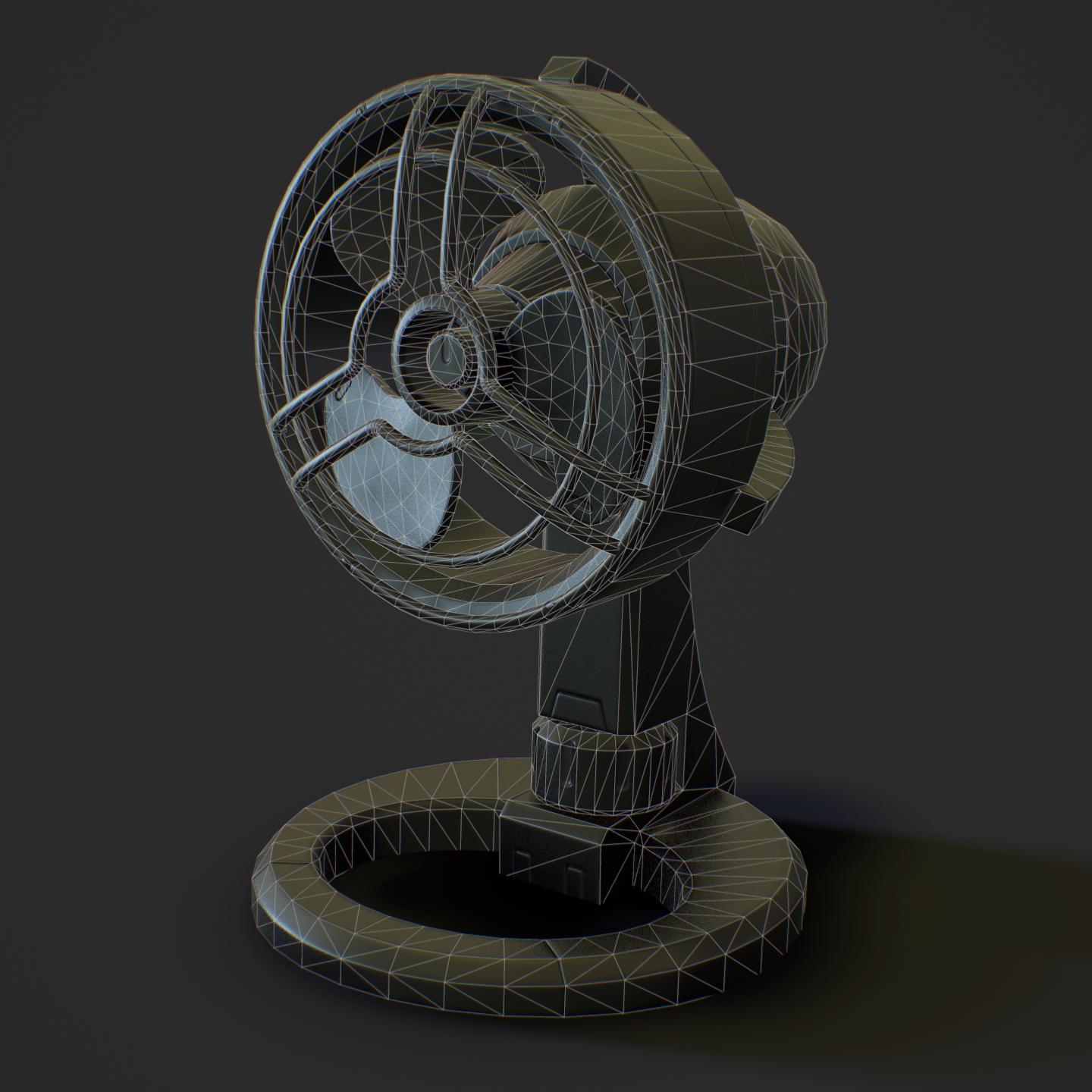 A wireframe render of an overwatch styled fan